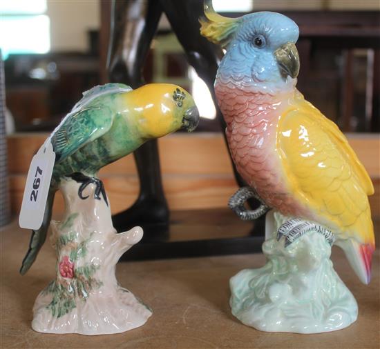 Beswick Cockatoo, 1180 & Parakeet, 930